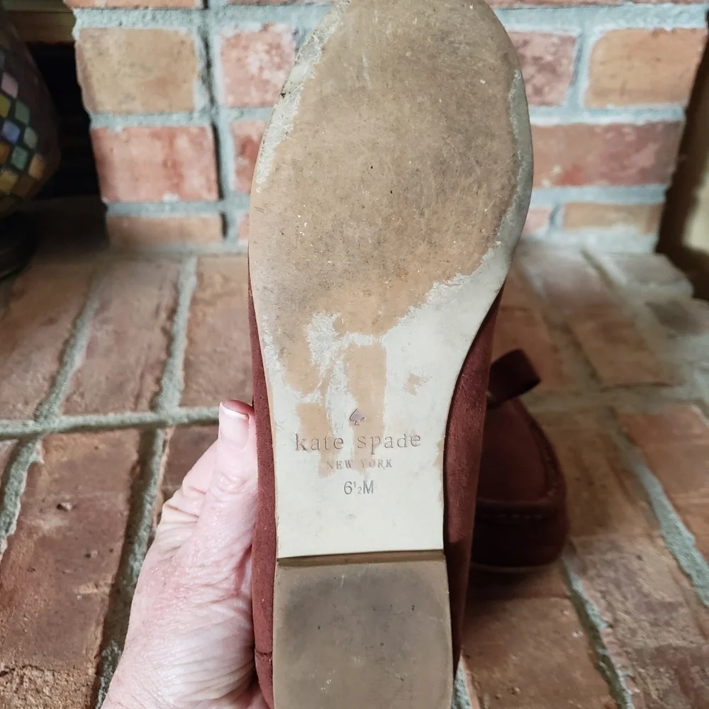 Kate Spade Brown Bow Loafers